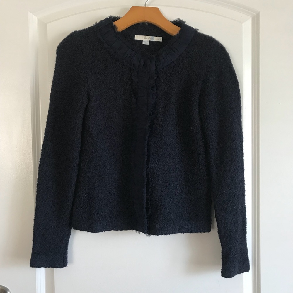 Boden Blue Button Wool Cardigan